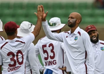 Roston Chase made big inroads before tea  •  AFP/Getty Images