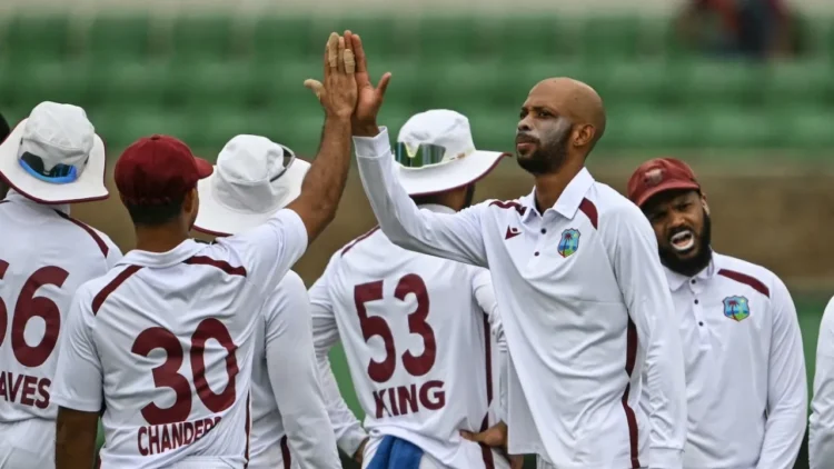 Roston Chase made big inroads before tea  •  AFP/Getty Images