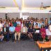 Professor Temitope Oyedotun, Guyana-PROMAR Project Lead and lecturer in the University of Guyana’s Faculty of Earth and Environmental Sciences; Mr. Amarnath Munnolimath, Head of Green and Circular Economy at adelphi; and Ms. Tracy Phillips of the United Nations Environment Programme (UNEP) Cartagena Convention Secretariat, pose with awardees and attendees at the PROMAR closing ceremony at the Grand Coastal Inn Hotel, East Coast Demerara, on October 14, 2026, marking the conclusion of the project’s implementation phase in Guyana.