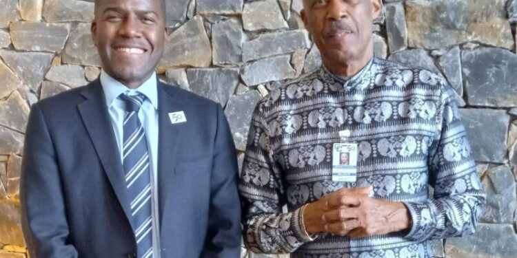 L-R: BVI Special Envoy Benito Wheatley and CRC Chairman Professor Sir Hilary Beckles