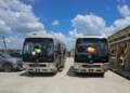 School buses being distributed by the PPP/C government