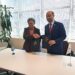 CARICOM Secretary-General Dr. Carla Barnett (L), and OPEC Fund President Dr. Abdulhamid Alkhalifa (R), following the signing the MoU on 24 September 2026 on the margins of the UNGA81, New York.