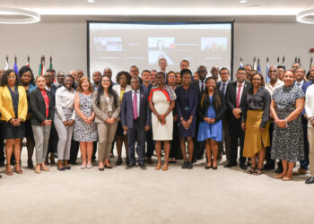 fLASHBACK | Anguilla's Chief Statistician, Ms. Lori-Rae Alleyne-Franklin (centre) with other delegates at the 50th Meeting of the SCCS in Curacao last year