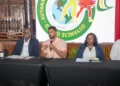 Minister of Culture, Youth and Sport, Charles Ramson Jr speaks during the launch exercise