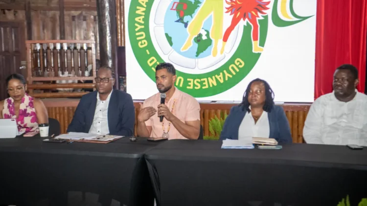 Minister of Culture, Youth and Sport, Charles Ramson Jr speaks during the launch exercise