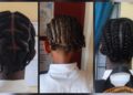 Some of the Corentyne Comprehensive High School male students' hairstyle