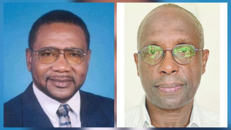 L-R fmr Opposition Leader Robert Corbin and Dr. Henry Jeffrey