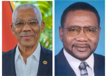L-R former President David Granger and former Opposition Leader Robert Corbin