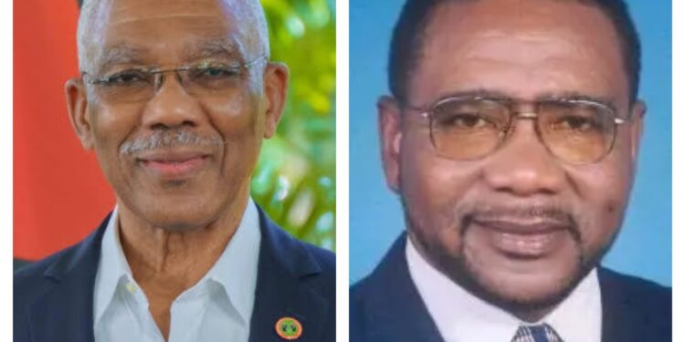 L-R former President David Granger and former Opposition Leader Robert Corbin