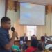 Opposition Leader Azruddin Mohamed speaking Wednesday October 7, 2026 at the MV Barima Commissioners meeting with families, survivors and supporters (screengrab)