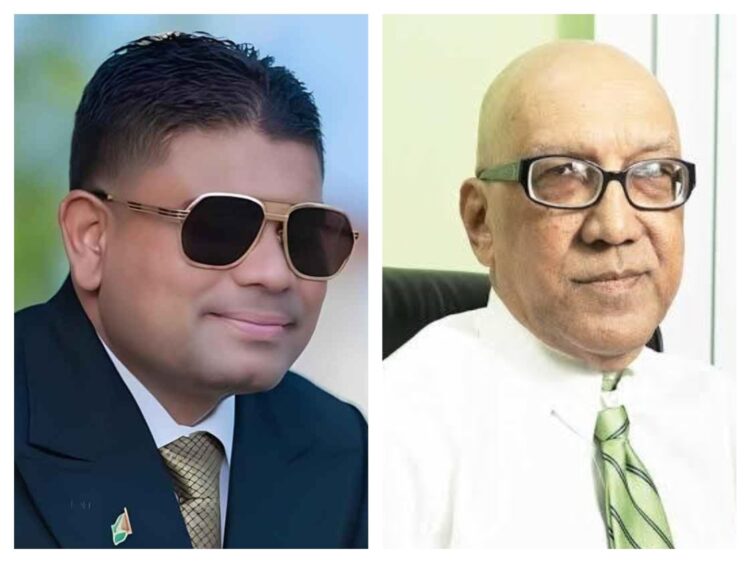 L-R Opposition Leader Azruddin Mohamed and GHK Lall