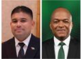 L-R Opposition Leader Azruddin Mohamed, Sherrod Duncan MP (APNU)