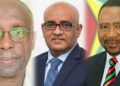 L-R Dr.  Dr. Henry Jeffrey, Bharrat Jagdeo, Robert Corbin