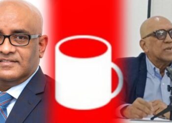 L-R PPP General Secretary VP Bharrat Jagdeo, GHK Lall