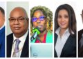 L-R Minister Deodat Indar, Minster Juan Edghill, THD General Manager Yolanda Hughes Smith, THD Board Chair Rosalinda Rasul, MARAD Head Stephen Thomas