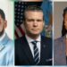 L-R Pres Irfaan Ali, US Secty of War Pete Hegseth FGM Leader Amanza Walton MP