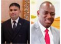 L-R Opposition Leader Azruddin Mohamed and CGID President Rickforde Burke