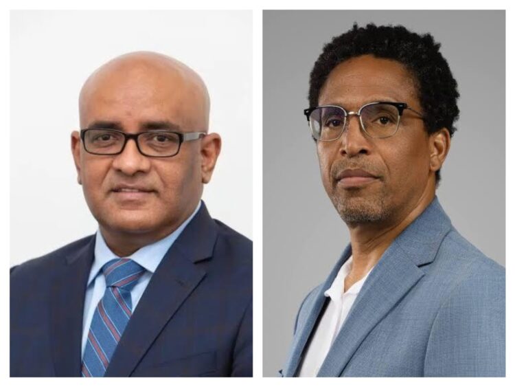 L-R Vice President Bharrat Jagdeo and Dr. Terrence Campbell