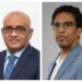 L-R Vice President Bharrat Jagdeo and Dr. Terrence Campbell