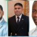 L-R President Irfaan Ali, Opposition Leader Azruddin Mohamed GTUC General Secretary Lincoln Lewis