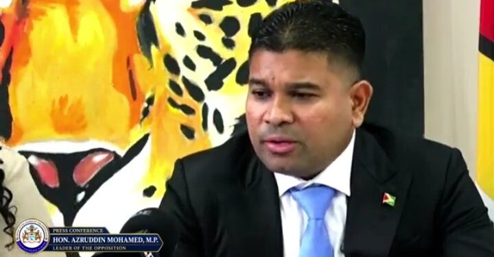 Leader of the Opposition Azruddin Mohamed (screengrab)