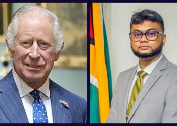 L-R King Charles III and IFAAD Vice Chairman Pt. Ubraj Narine