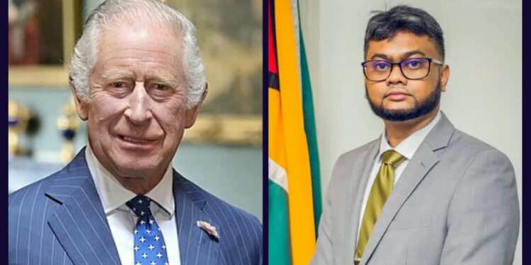 L-R King Charles III and IFAAD Vice Chairman Pt. Ubraj Narine