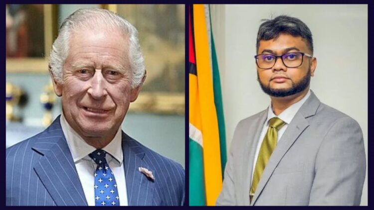 L-R King Charles III and IFAAD Vice Chairman Pt. Ubraj Narine