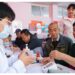 Medical experts provide free medical consultations for elderly people in Guoshan Community, Chengde, north China's Hebei Province, October 14, 2026. /VCG
