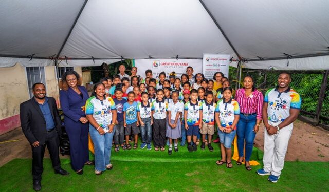 Representatives from The Greater Guyana Initiative and Project New Nation with prospective SPARRK Lab students