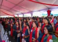 Teachers reciting the Teacher’s Oath (DPI photo)