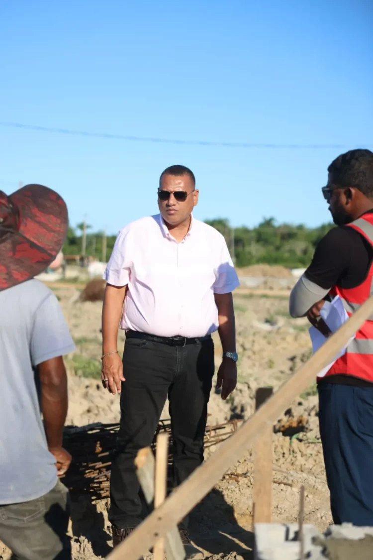 Minister of Housing Collin Croal engages contractors