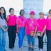 From left: Dr Shivani Samlall, Chief Executive Officer of Lotus Cancer Initiative Inc.; Teisha Miller, Chairperson of the Massy Foundation; breast cancer survivors Ronetta Williams, Rona Kission and Jean Doodnauth; and Dr Shalena Jeffers, member of Lotus Cancer Initiative Inc.