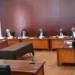 Members of the Presidential Commission of Inquiry (COI) into the MV Barima during the seventh day of public hearings at the Arthur Chung Conference Centre (ACCC)