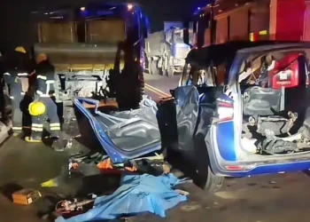 Linden accident on October 23, 2026 (Kaieteur News photo)