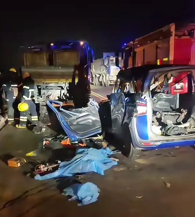 Linden accident on October 23, 2026 (Kaieteur News photo)