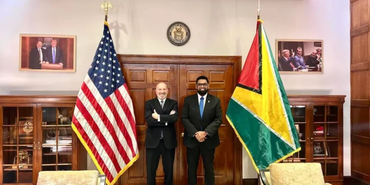 President Dr Mohamed Irfaan Ali held talks with United States (US) Secretary of Commerce, Howard Lutnick