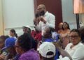 Saiku Andrews MP (APNU) speaking the MV Barima COI meeting on Wednesday Oct 7, 2026 at the Arthur Chung Convention