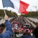Protesters take part in a demonstration on the sidelines of the far-right National Rally party congress in Orléans, on Saturday, October 24. Simon Wohlfahrt/AFP/Getty Images
