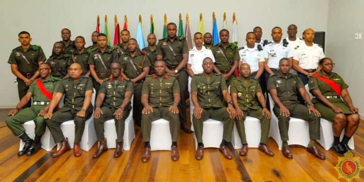 Guyana Defence Force’s Junior Command and Staff Course Number Thirty-Four (JCSC #34).