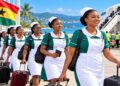 Graphic showing Ghana nurses going from Accra, Ghana, to St John’s, Bridgetown and St George’s in the Caribbean