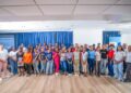Martin Cheong, Country General Manager of SBM Offshore Guyana, SBM Offshore Guyana representatives and the participants