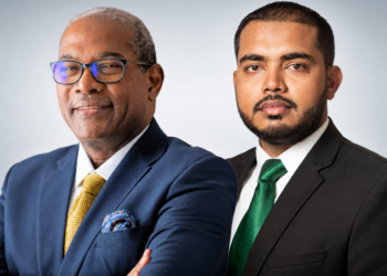 Attorney-at-law Nigel Hughes and convicted Daniel Seeram