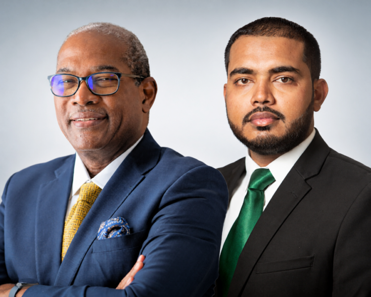 Attorney-at-law Nigel Hughes and convicted Daniel Seeram