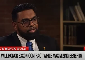 President Dr Mohamed Irfaan Ali during an interview with CNN anchor and chief national security analyst Jim Sciutto