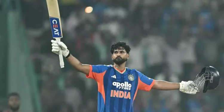 Iyer's ton took only 42 balls. © AFP