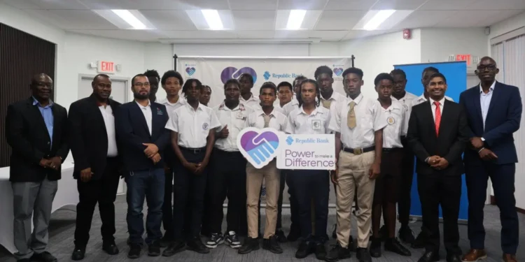 The seventh edition of the Republic Bank Under-18 Secondary Schools’ Football League was launched on Thursday at the bank’s New Market Street head office. (Photo: The 592 Dugout)