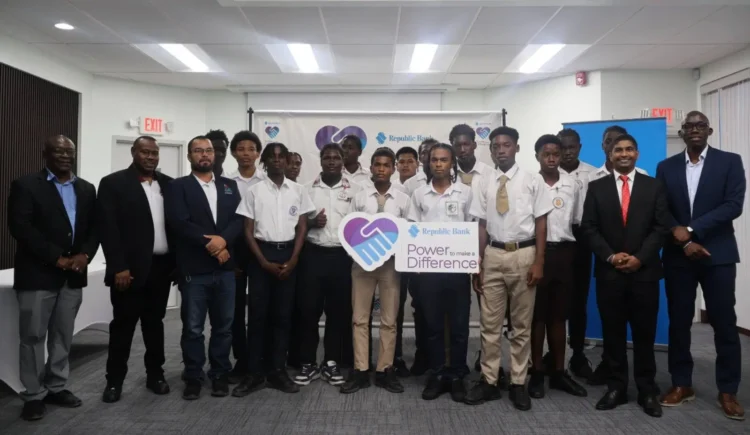 The seventh edition of the Republic Bank Under-18 Secondary Schools’ Football League was launched on Thursday at the bank’s New Market Street head office. (Photo: The 592 Dugout)