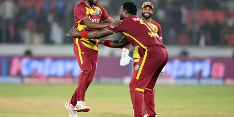 Shai Hope's 102 not out off 50 and Keemo Paul's 5 for 41 powered West Indies to a 24-run win © AFP